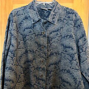 Chico's printed denim jacket - SZ 3